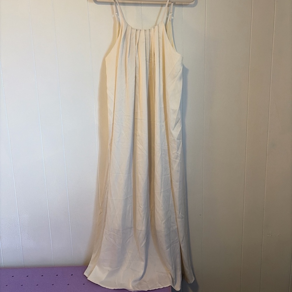 Elegant Cream Maxi Dress